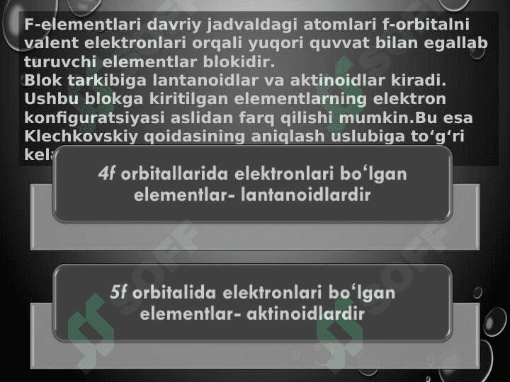 F-elementlar. Latanoidlar. Aktinoidlar 2