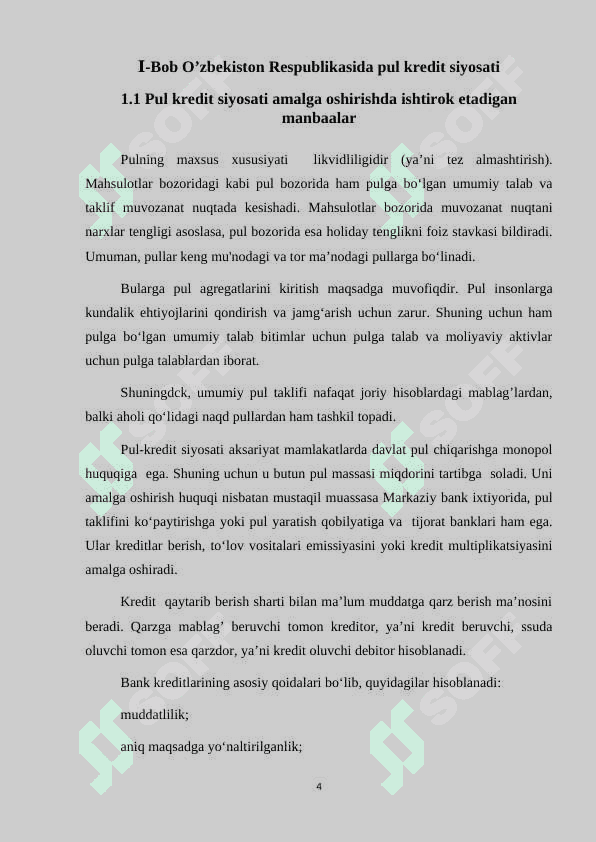 O‘zbekiston Respublikasi pul-kredit siyosati 4