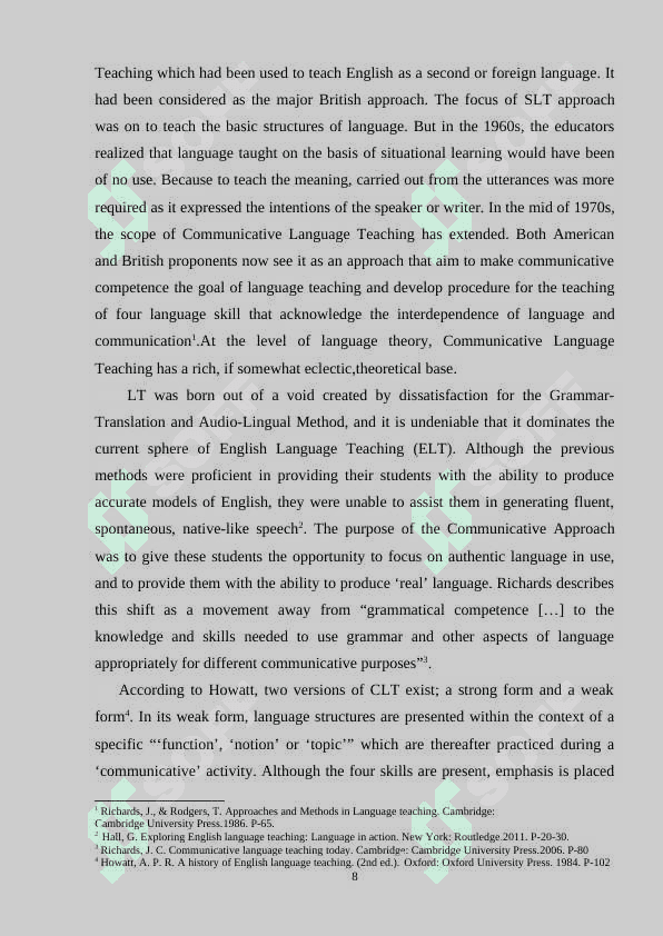The role of CLT in teaching speaking in EFL classes 8