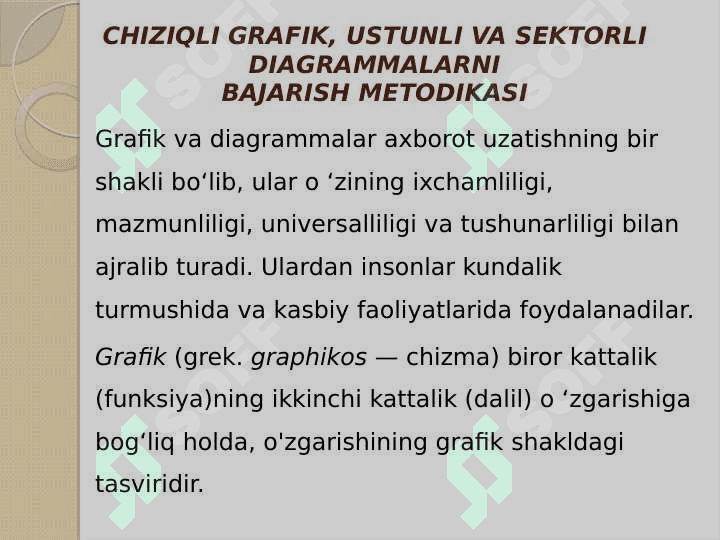 Grafik diagrammalarni bajarishga o’rgatish 5