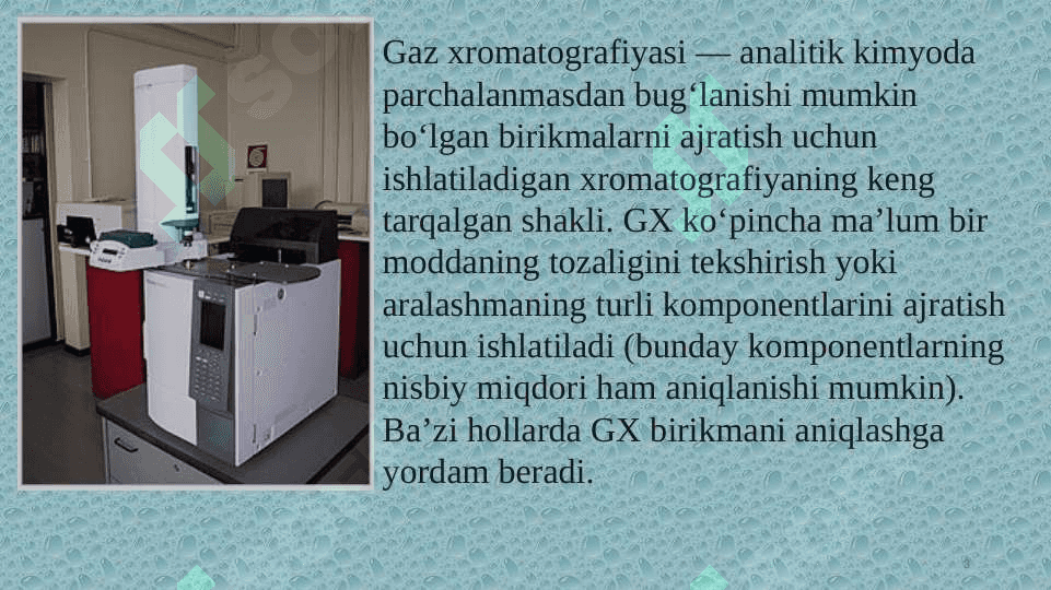 Gaz va suyuqlik xromatografiyasi 3