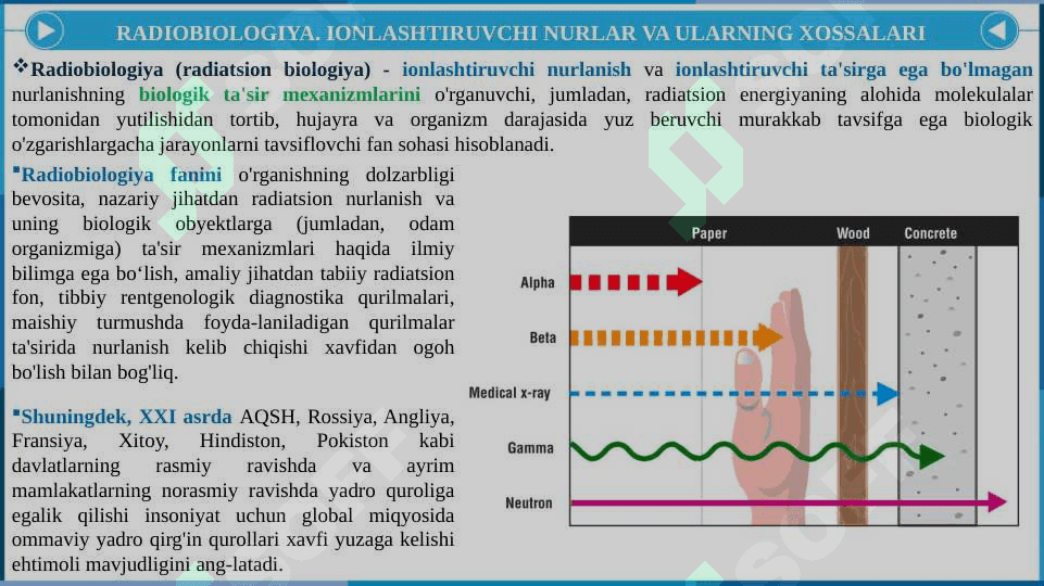 Ionlashtiruvchi nurlarning hujayraga ta'siri 3