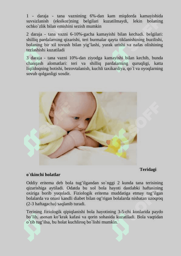 Yangi tug‘ulgan chaqaloqlardagi tranzitor(o‘tkinchi) holatlar 7