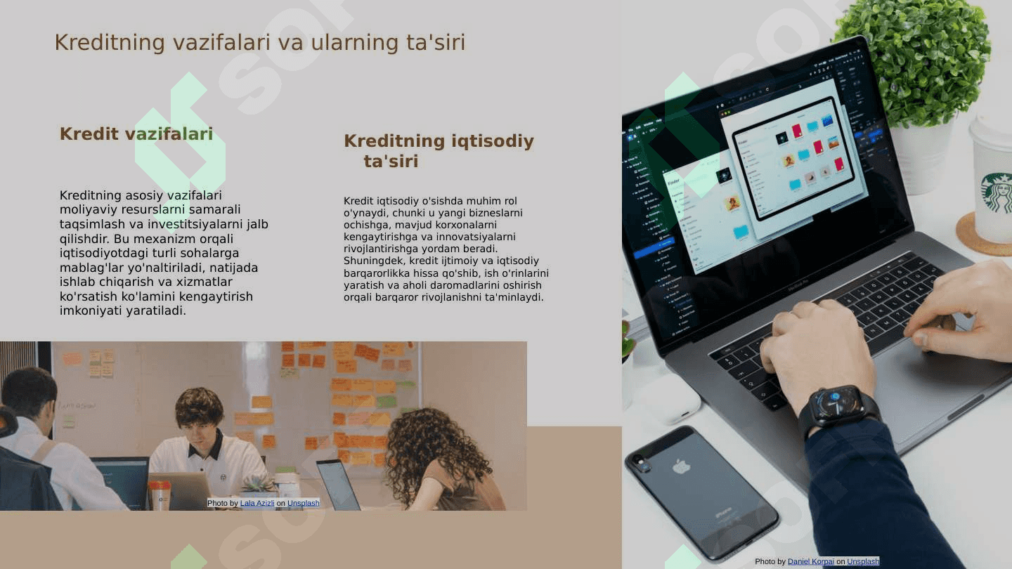 Kreditning mohiyati manbalari va vazifalari 4