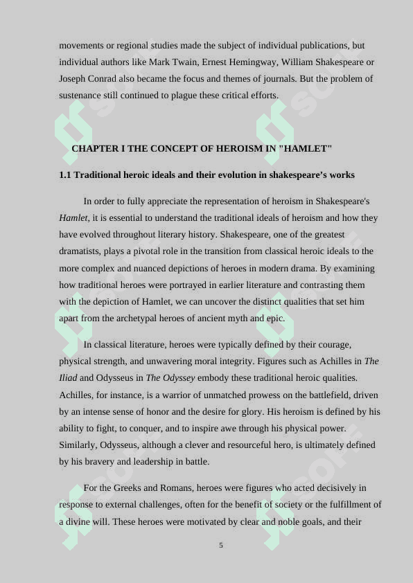 Hamlet's riddle” : the ways of representation of heroes 5