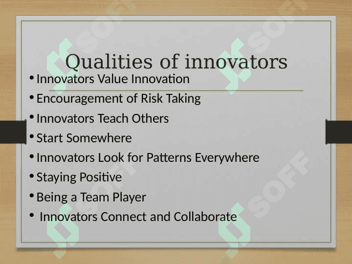 Innovatsion and innovation 5