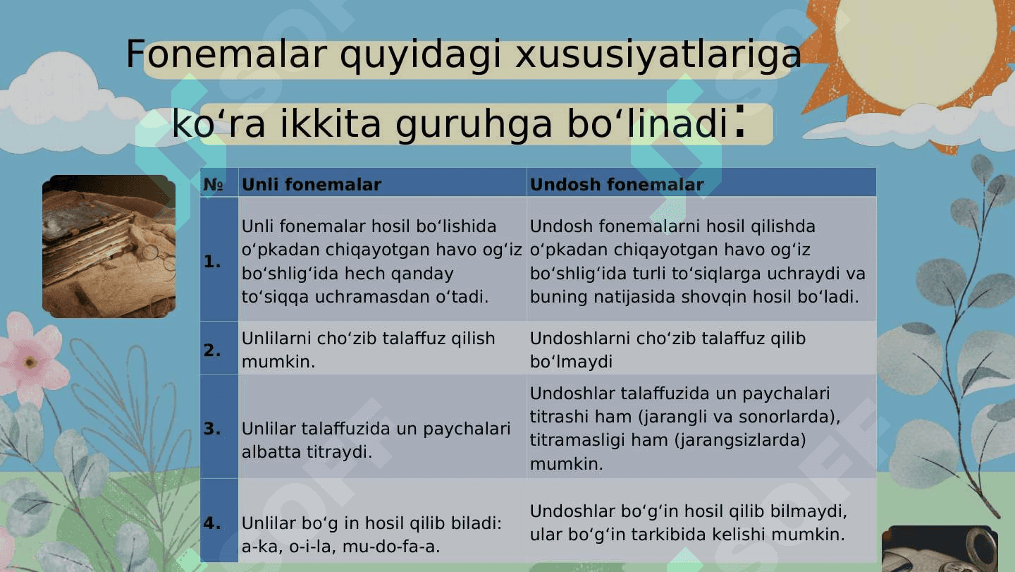 ONA TILINING VOKALIZMI VA KONSONANTIZMI 2