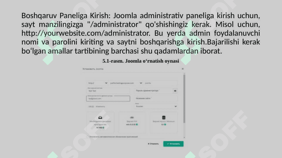 JOOMLA ORQALI VEB-SAYTNI YARATISH 4