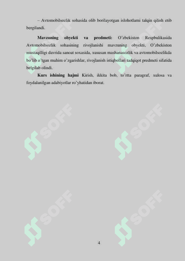 Kurs Ishi.Mustaqillikyillarida avtomabilsozlik 4