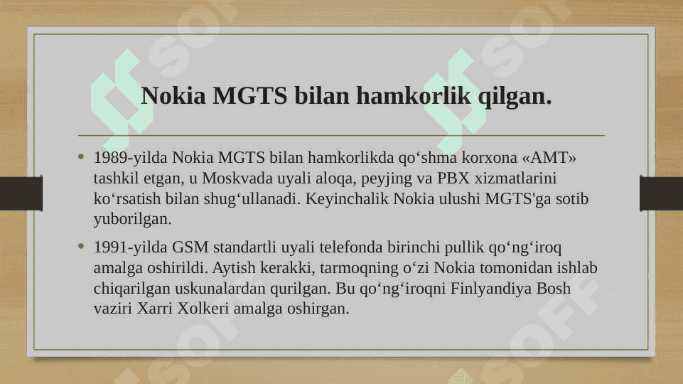Nokia kampaniyasining strategik boshqaruvi va statistik tahlili 8