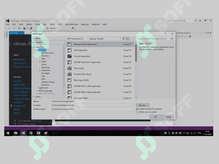 Microsoft Visual Studio dasturi C# dastrurlash tili 4