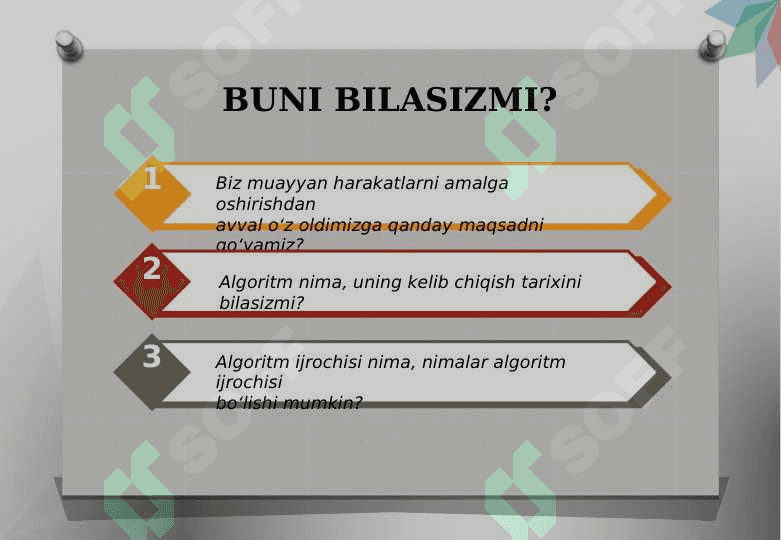 Algoritm tushunchasi. Rekursiv algoritmlar. 2