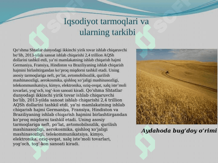 RIVOJLANGAN DAVLATLARDA  QARZ DINAMIKASI 6