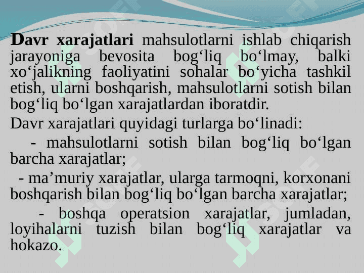 Ishlab chiqarish va xarajatlar hisobi pptx 5