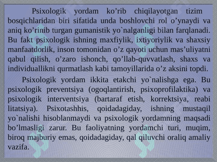 SHAXSNING OG’ISHGAN AXLOQIGAIJTIMOIY-PSIXOLOGIK TA’SIR 4