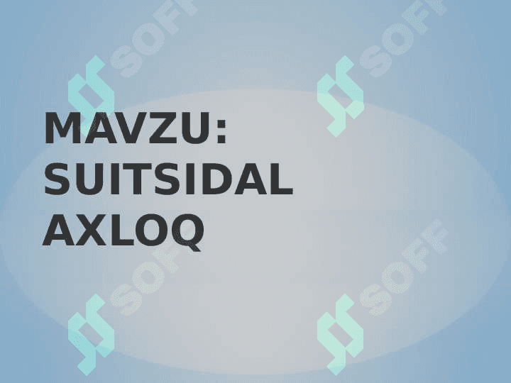 SUITSIDAL AXLOQ 2
