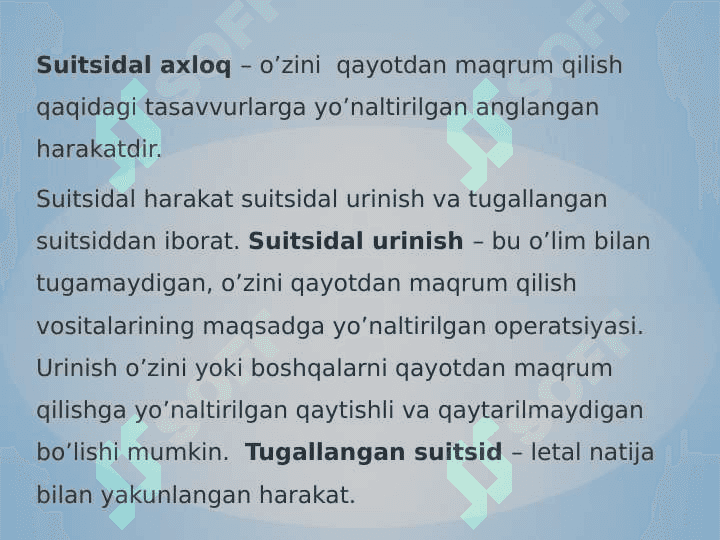 SUITSIDAL AXLOQ 7