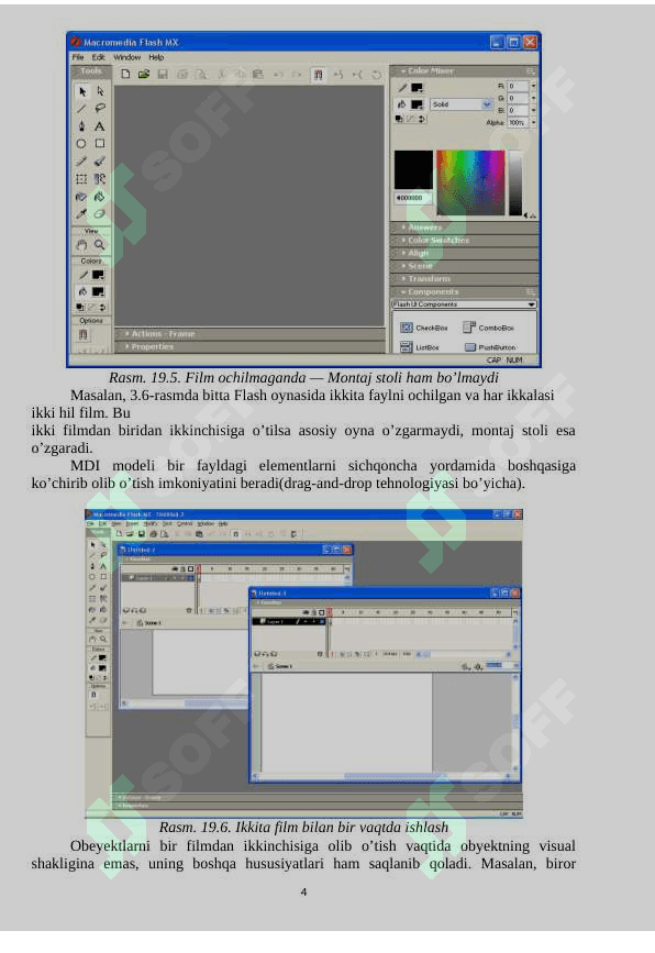 Flash MX da ishlash asoslari. 4