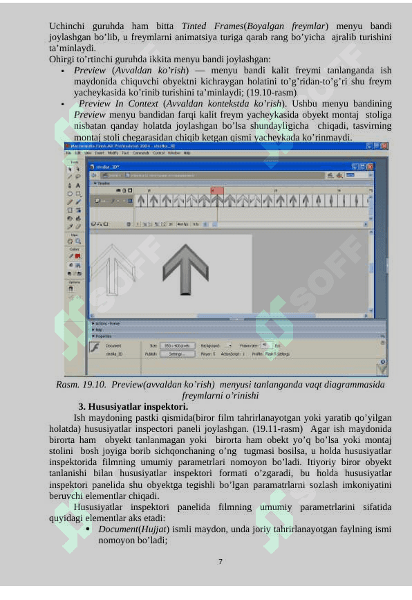 Flash MX da ishlash asoslari. 7