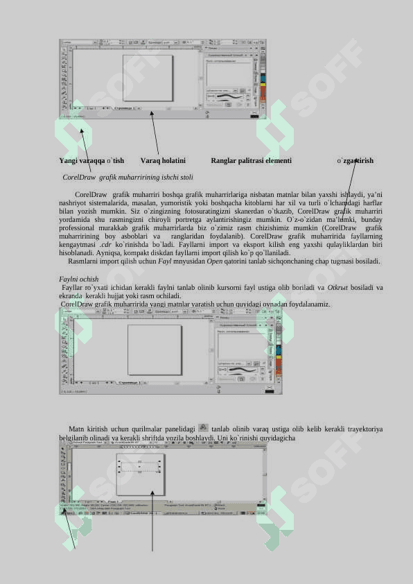 CorelDraw  grafik muharririda ishlash 2