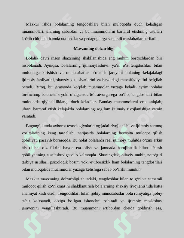 Tengdoshlari bilan muloqat qilishdagi muammolarni bartaraf etish 4