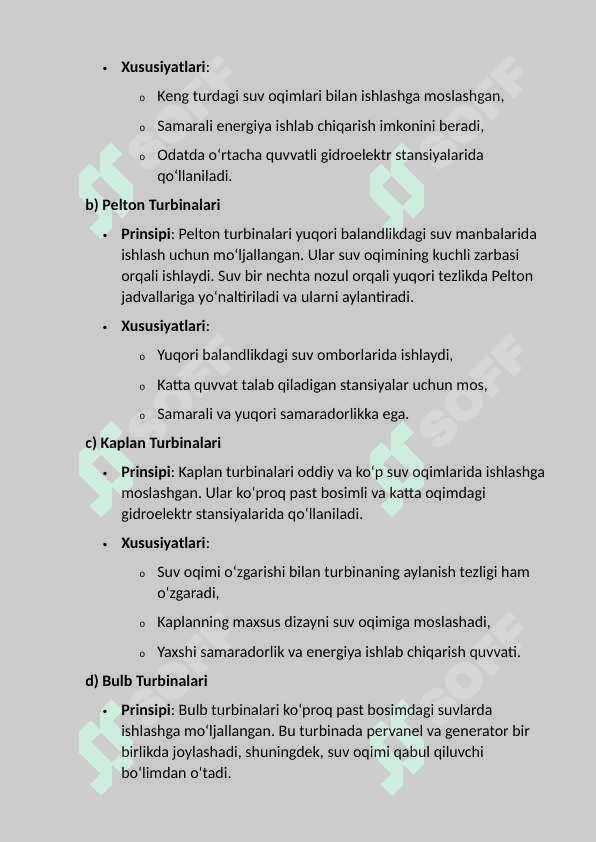 Zamonaviy gidravlik turbinalar. 3