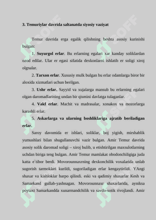 Amir Temur va temuriylar davlatchiligi 6