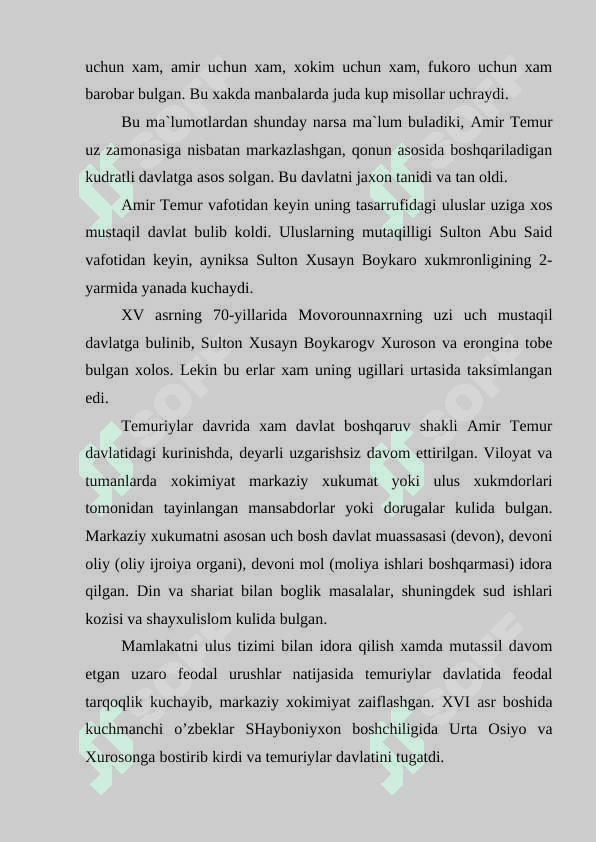 Amir Temur va temuriylar davlatchiligi 8