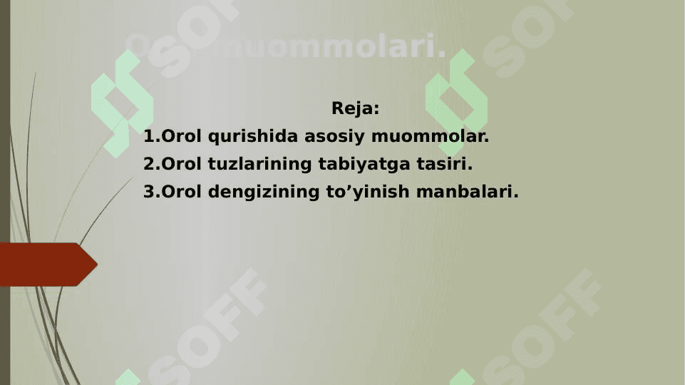 Orol muommolari 2