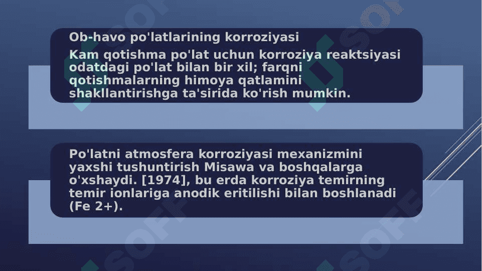 Po‘latlarning korroziyasi 2