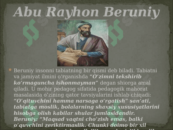 Bugun mutaffakkirlar merosi va xalq pedagogikasi 4