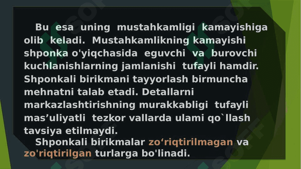Shponkali birikmani hisoblash 3