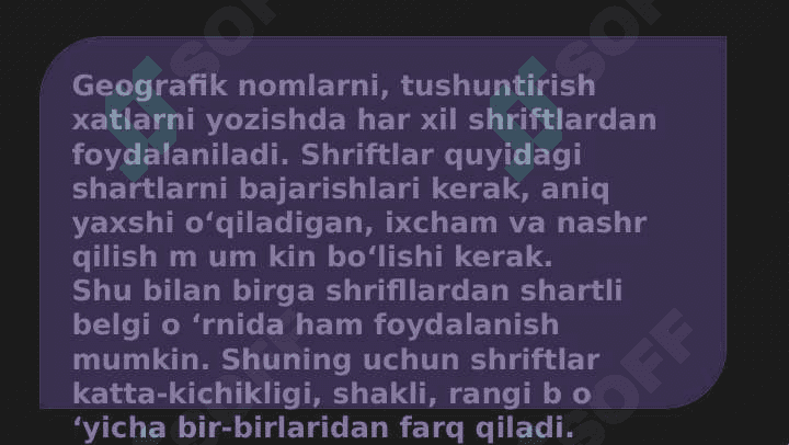 Shriftlarning asosiy turlari 3