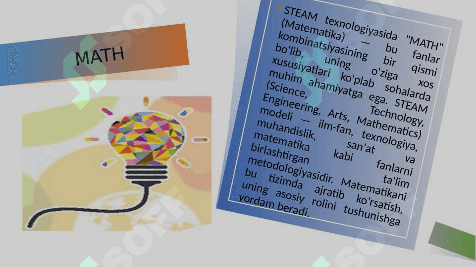 STEAM TEXNOLOGIYASIDA “MATH” VA UNING O’ZIGA XOS XUSUSIYATLARI 7