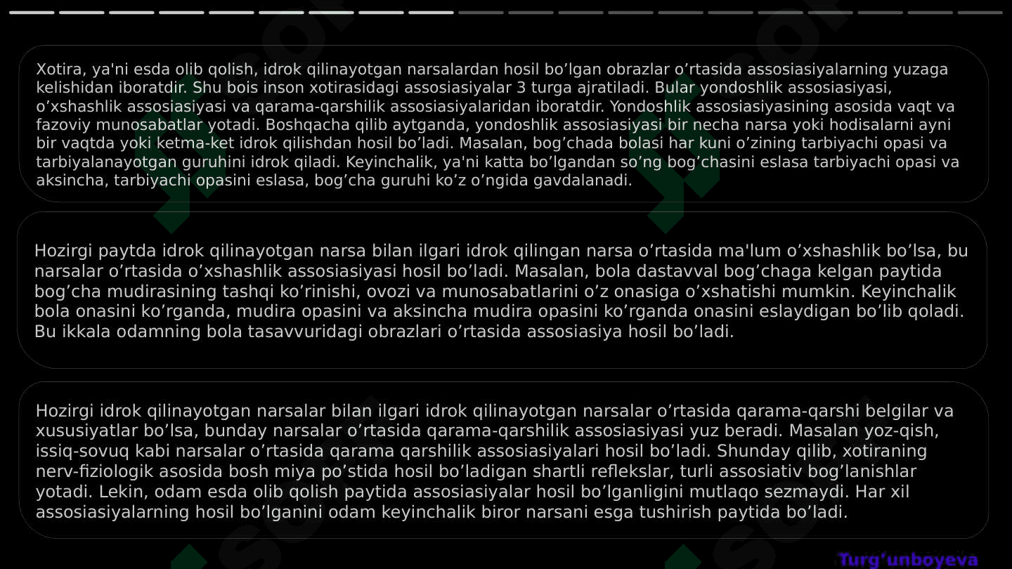 Xotira, xayol  va tafakkur psixologiyasi ready 7