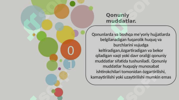 Muddatlar va da'vo muddatlari 3