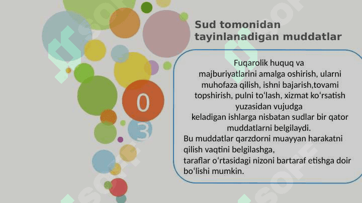 Muddatlar va da'vo muddatlari 7
