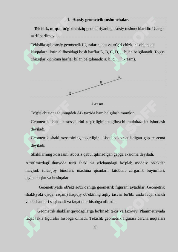Asosiy geometrik tushunchalar 5