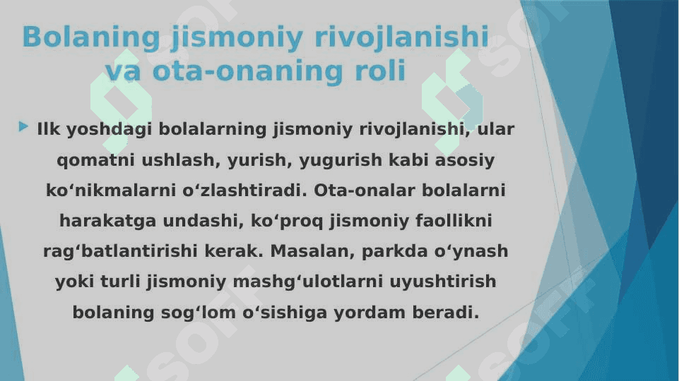 Ilk yoshdagi bolalarning ota-onalari bilan ishlash 6