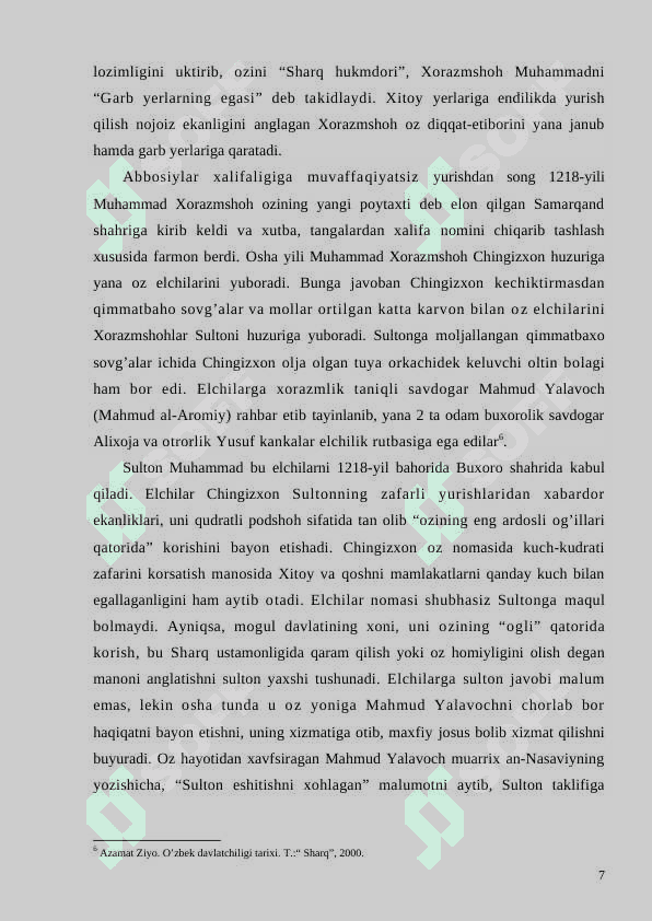 CHIGATOY ULUSINING TASHKIL TOPISHI 7