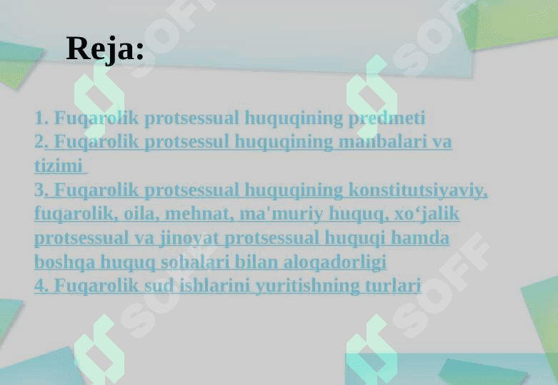 Fuqarolik protsessual huquqiga kirish 2