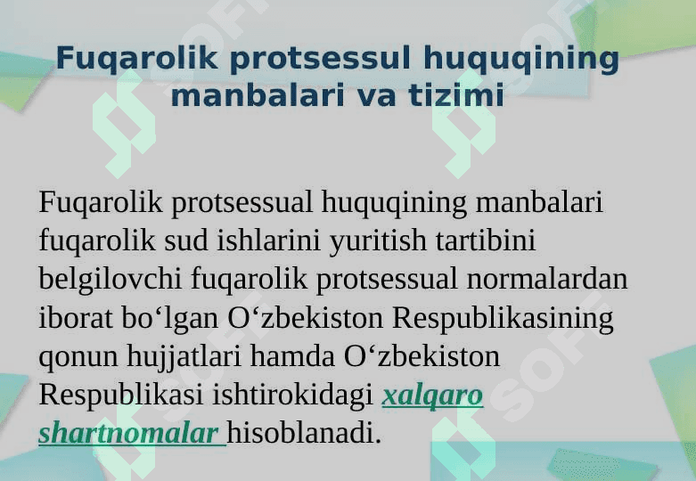 Fuqarolik protsessual huquqiga kirish 6