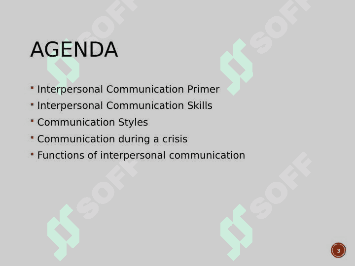 Interpersonal communication 3