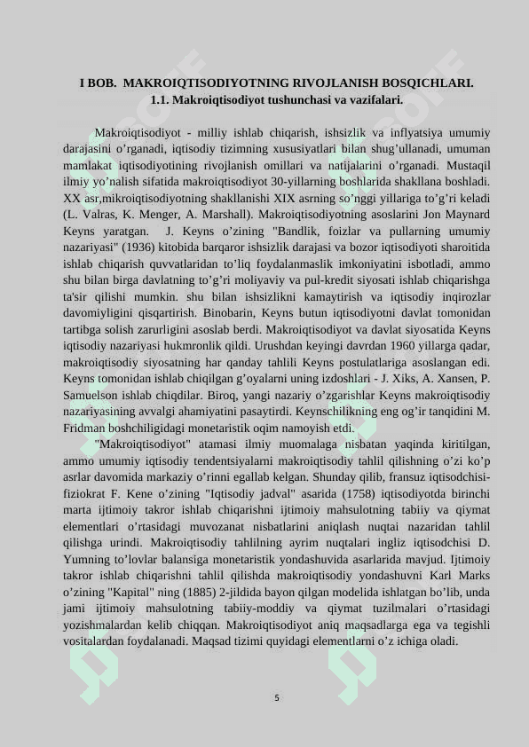 Makroiqtisodiy ko’rsatkichlarning tarkibi va mohiyati 5