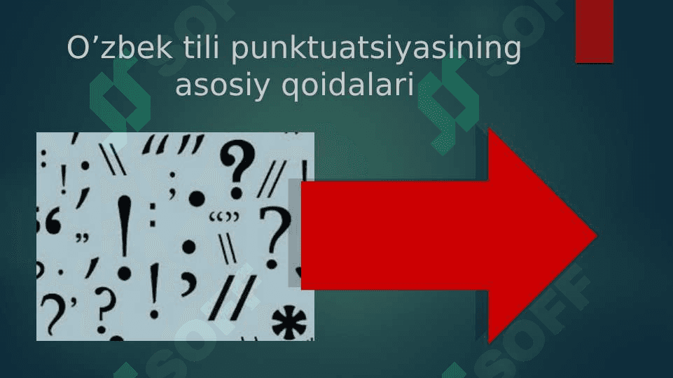 O’zbek lotin alifbosining imlo qoidalari. O’zbek tilida tinish belgilari 2
