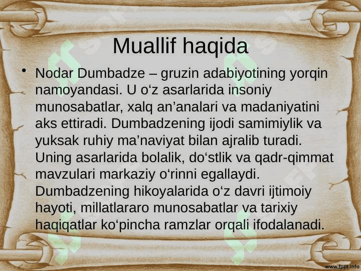 Nodar Dumbadzening "Hellados" hikoyasiga 2