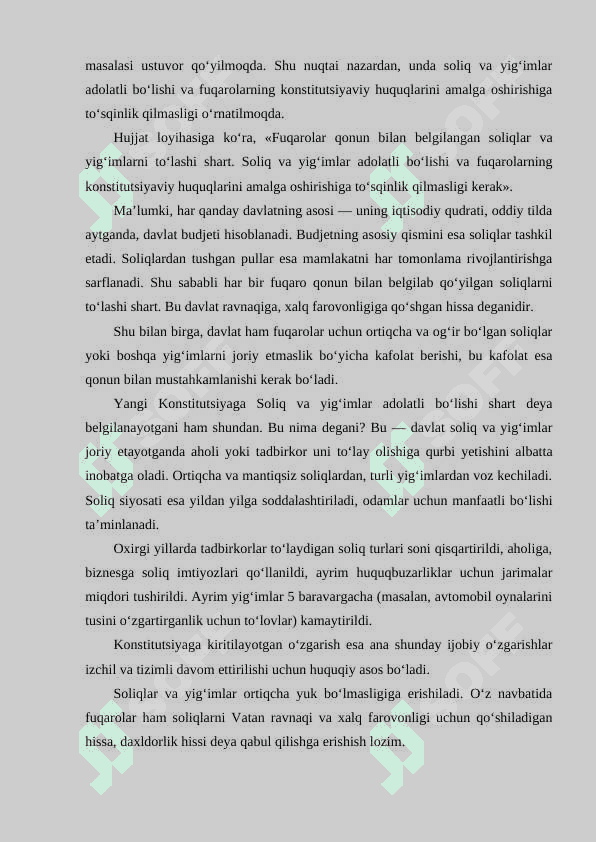Viloyati soliq boshqarmasidagi amaliyot bo`yicha hisobot 5