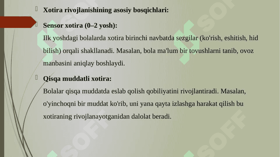 ILK YOSHDAGI BOLALARDA XOTIRANING RIVOJLANISHI 3
