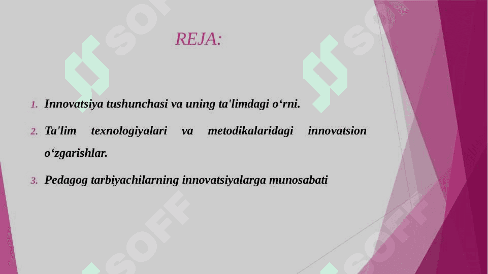 PEDAGOG TARBIYACHILARNING INNOVATSIYALARGA MUNOSABATI 2