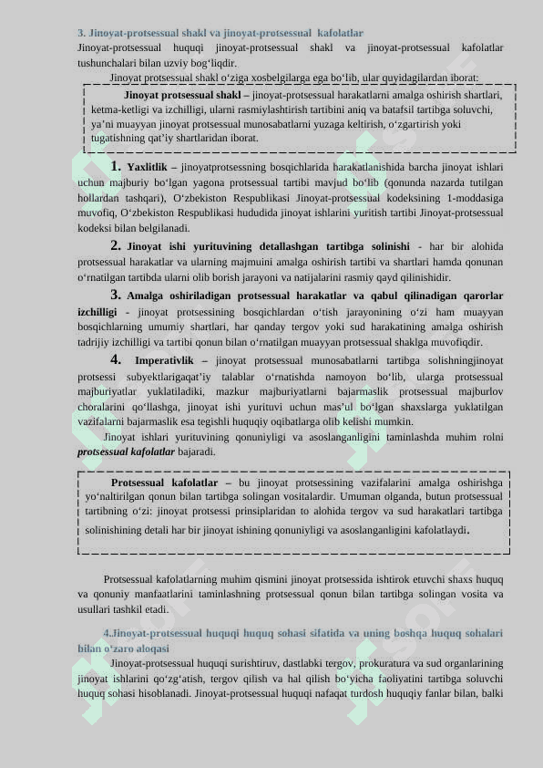 Jinoyat –protsessual huquqi tushhunchasi, mohiyati 4